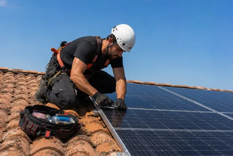 Maintenance et monitoring de panneaux solaires à Escou
