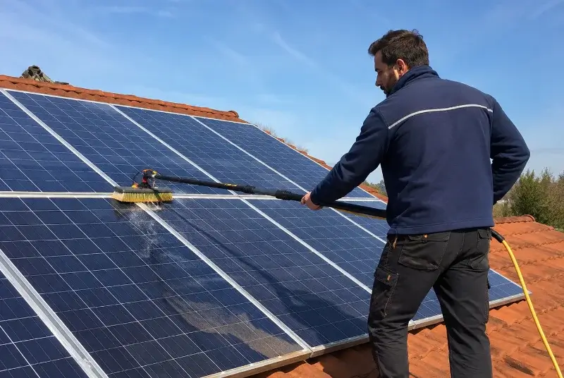 Nettoyage et entretien de panneaux solaires à Escou
